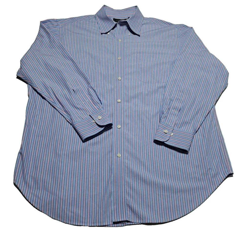 Vintage Ralph Lauren Shirt Mens 17 extra Large  Stripe Preppy Long Sleeve NWOT - Picture 2 of 8